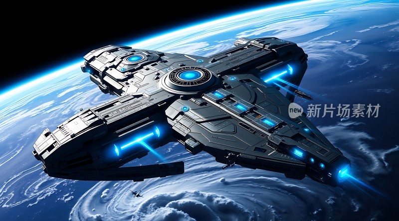 星际航行未来战舰翱翔宇宙
