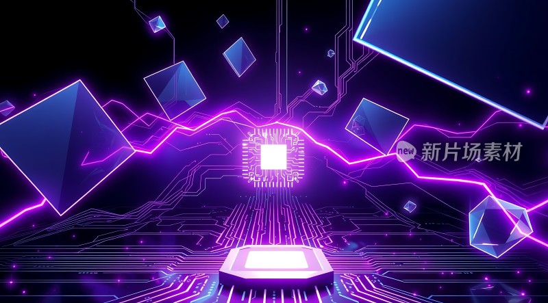 新片场素材科技感芯片设计