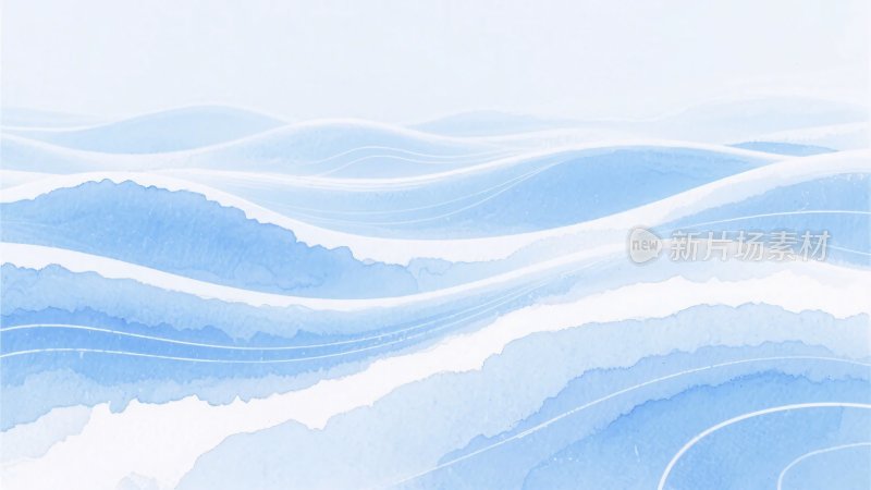 蓝白色渐变波浪背景图