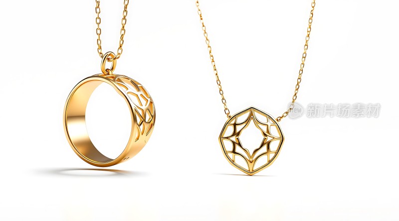金饰项链与戒指