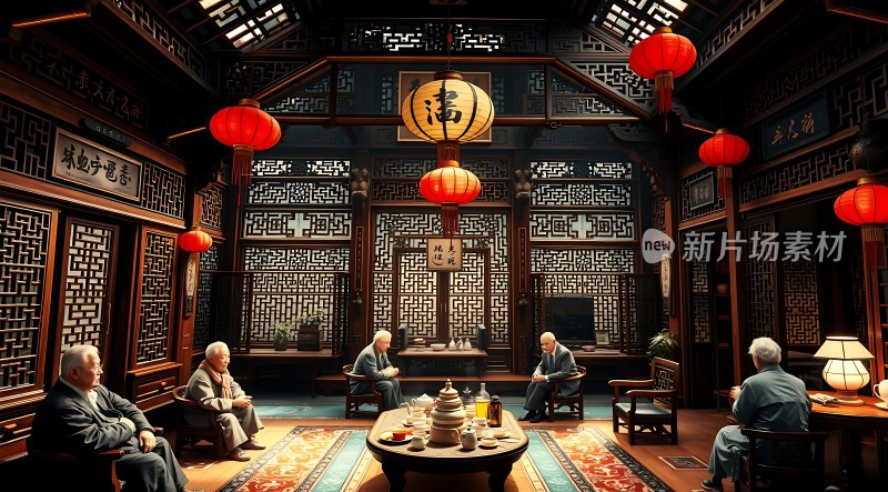 茶馆雅聚古韵悠长