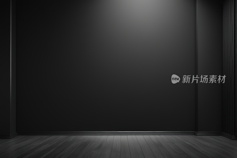 角落里闪烁着聚光灯的黑色房间高清背景图片