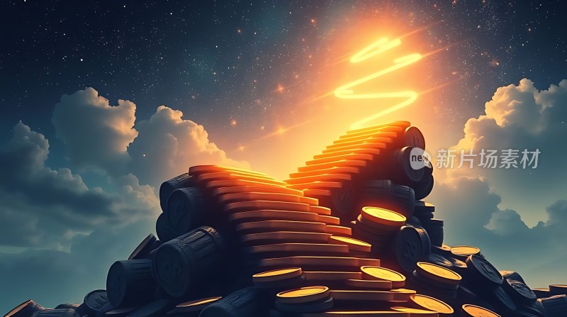 金色阶梯通往星辰大海