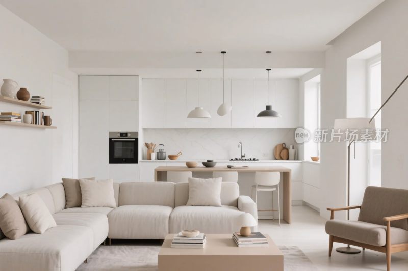 简约现代风格的室内客厅场景