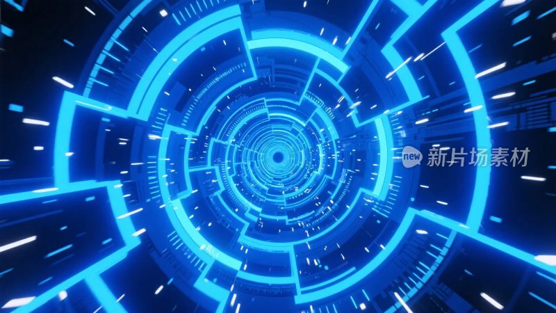 科技环形光效插画