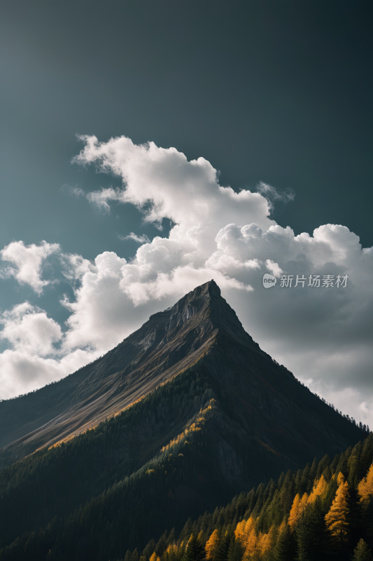 一座山一座非常高山峰高清风景图片