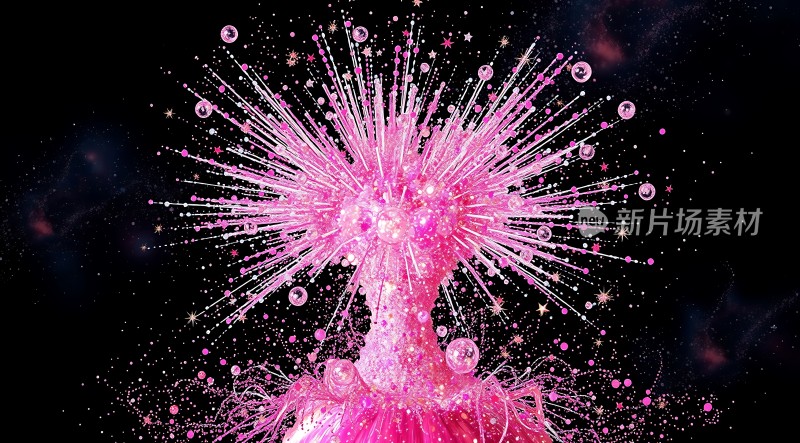 粉色光束爆炸