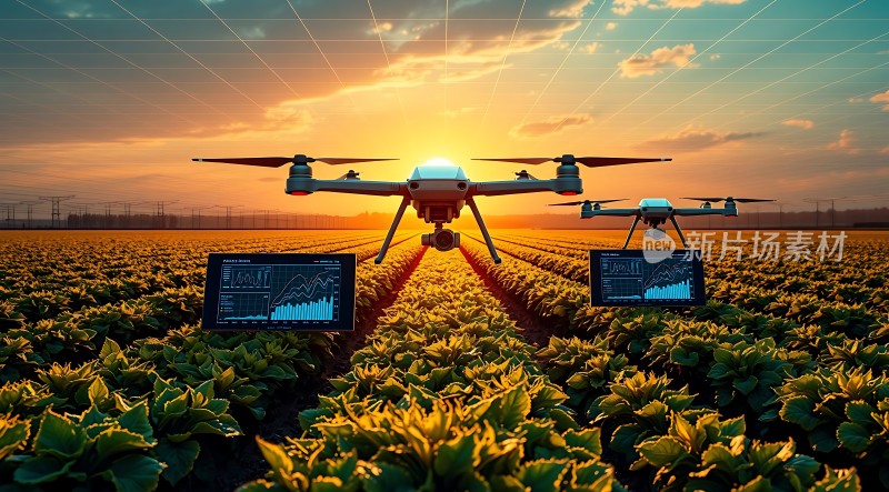 无人机监控农田作物生长状况