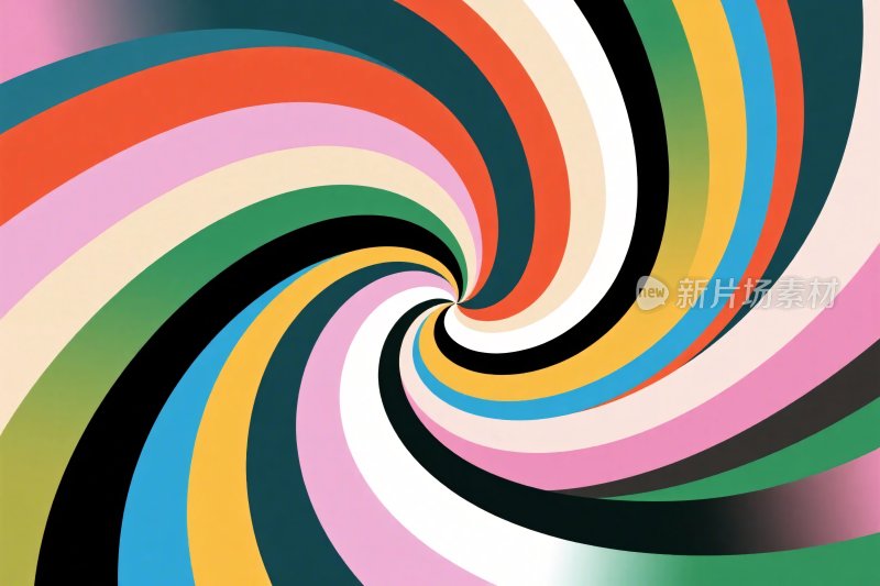 多彩螺旋抽象图案