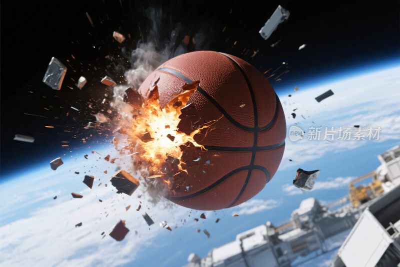 篮球爆炸特效画面
