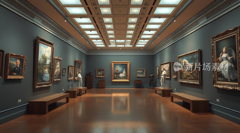 艺术殿堂经典画作与雕塑荟萃