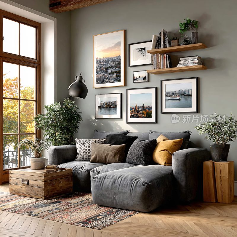 现代风格舒适客厅室内场景