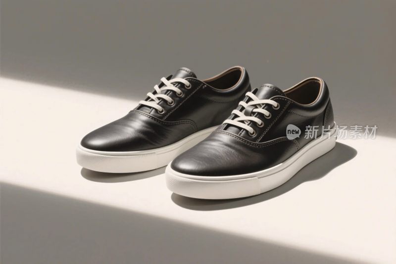 黑色休闲皮鞋展示