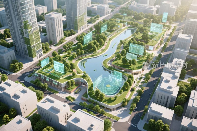 城市规划景观效果图