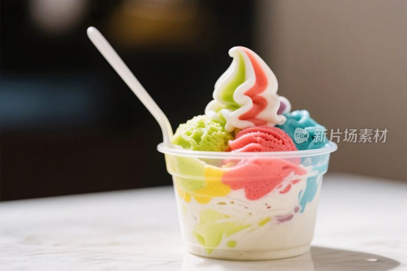 多彩冰淇淋甜筒