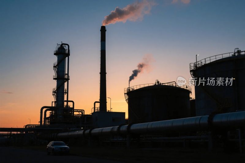工业厂区烟雾场景