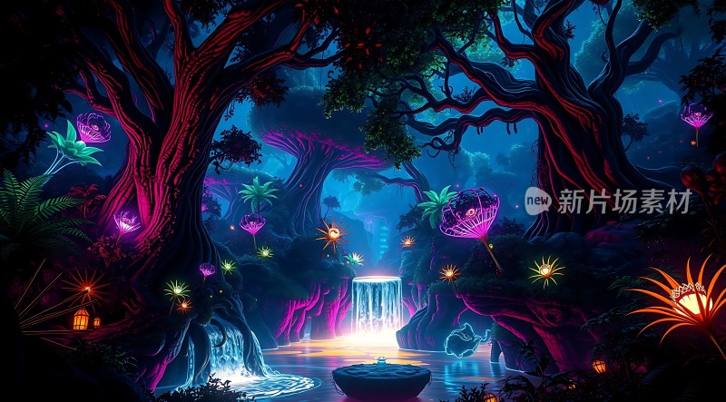 神秘夜光森林