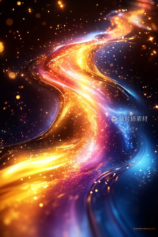 绚丽多彩的流动光带