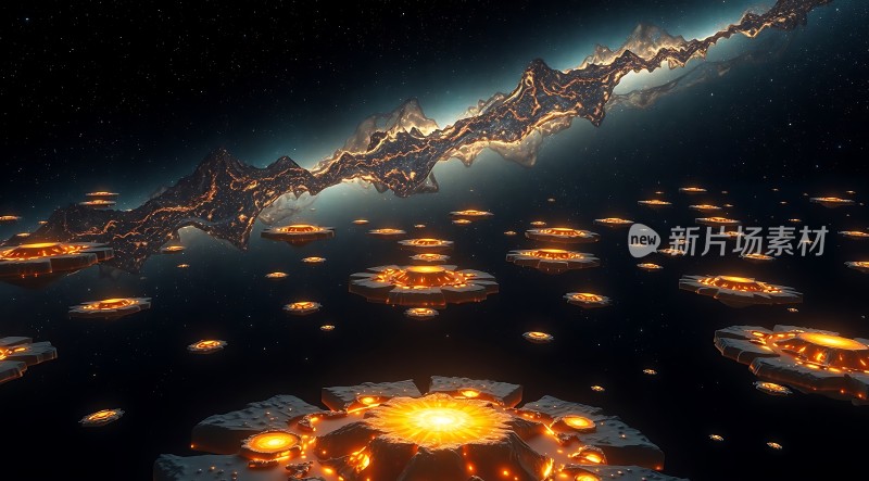 星际飞船群集探索未知的宇宙之旅