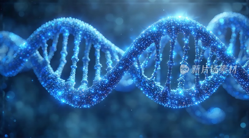 蓝色DNA螺旋结构