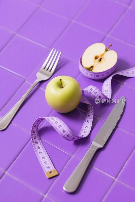 饮食测量与水果餐具