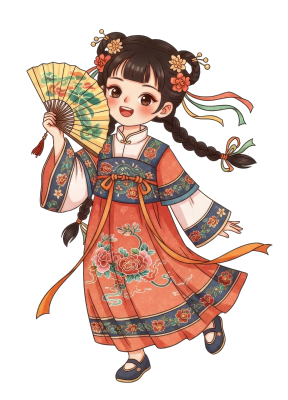 穿着汉服的女孩