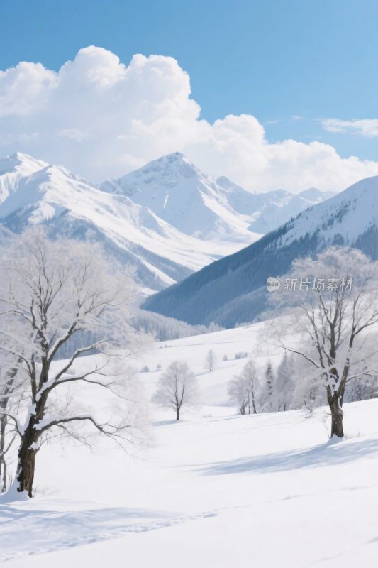 雪山雪景风景图