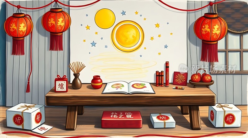 春节祝福场景图