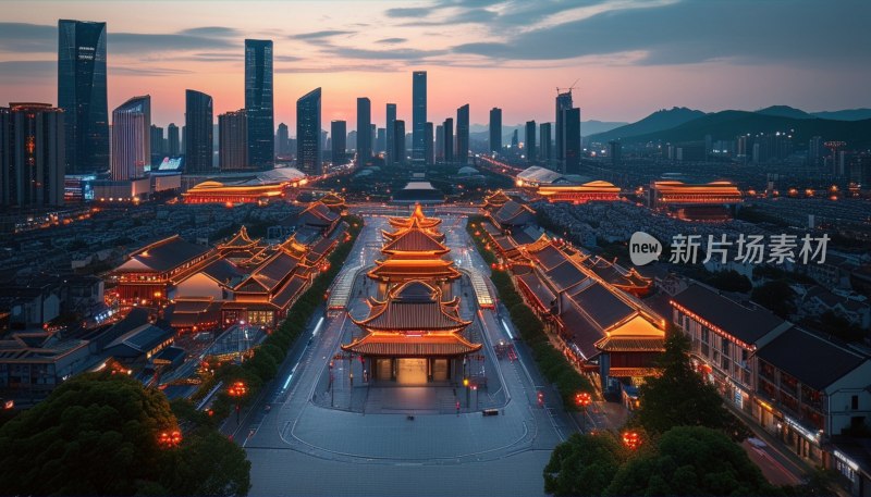 无锡崇安寺夜景