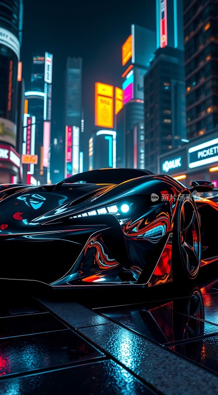 未来之城霓虹闪耀下的速度与激情
