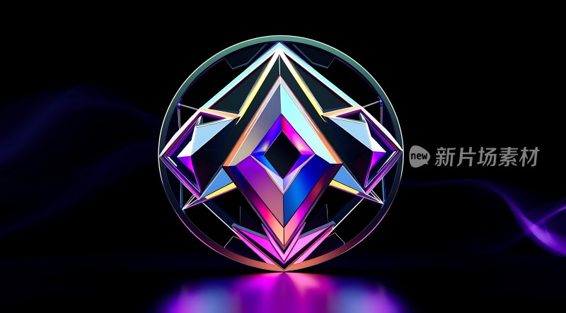 新片场素材炫彩几何图案