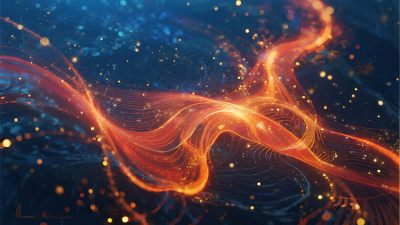 绚丽动感的光效线条背景图