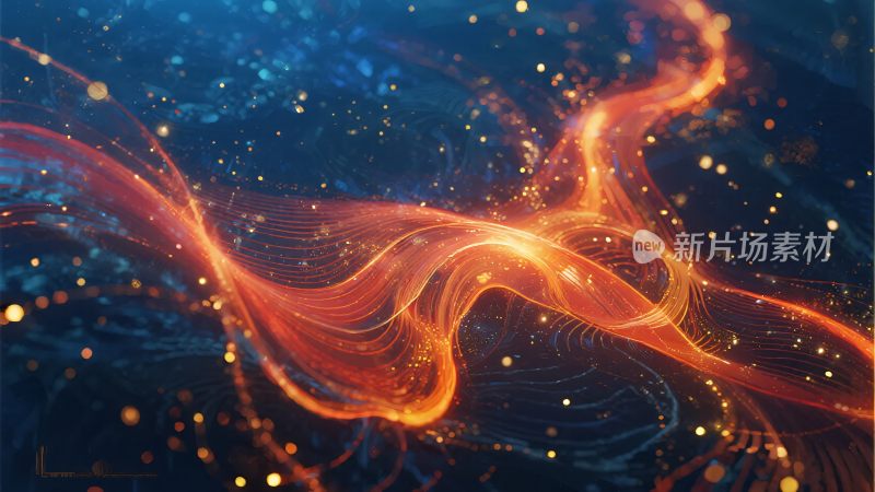 绚丽动感的光效线条背景图