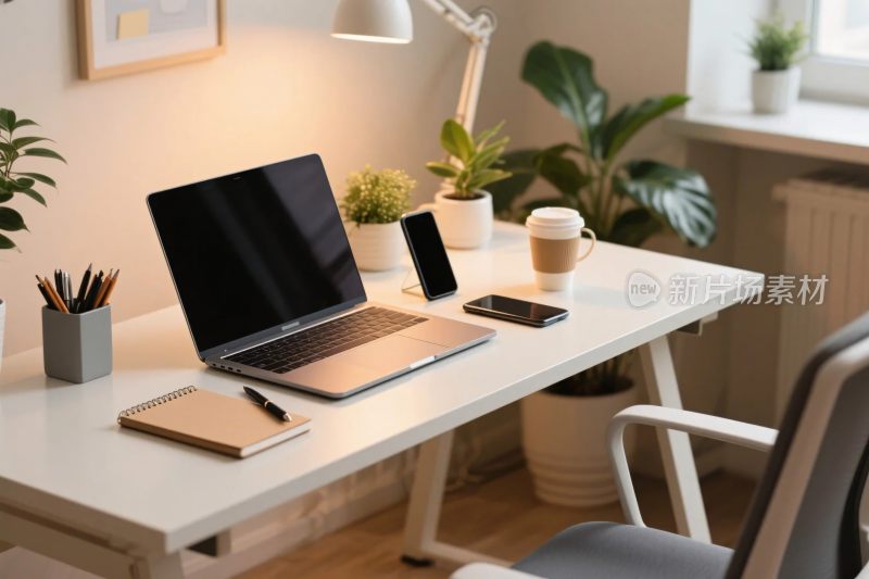 整洁办公桌面场景