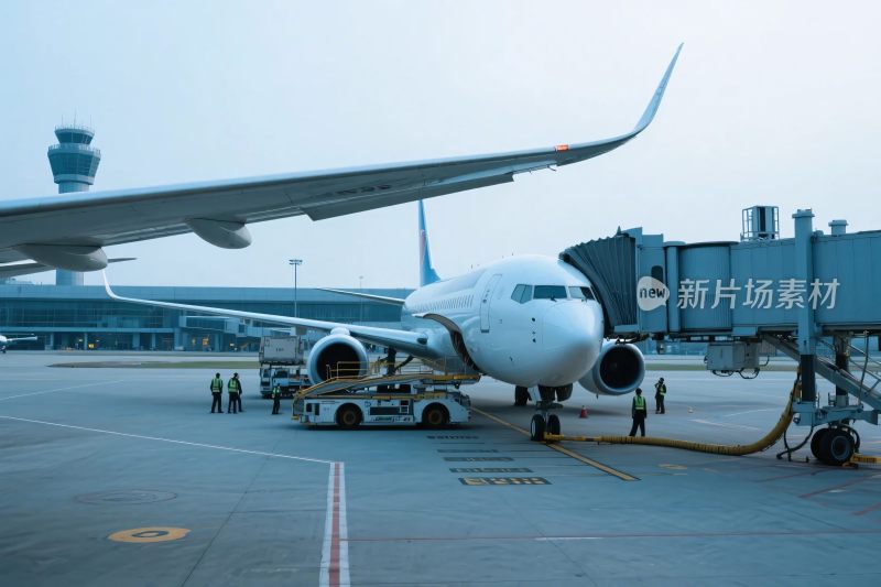 机场停机坪飞机停靠