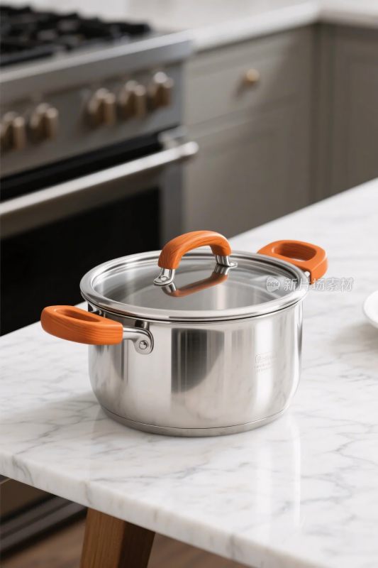 厨房锅具与大理石台面