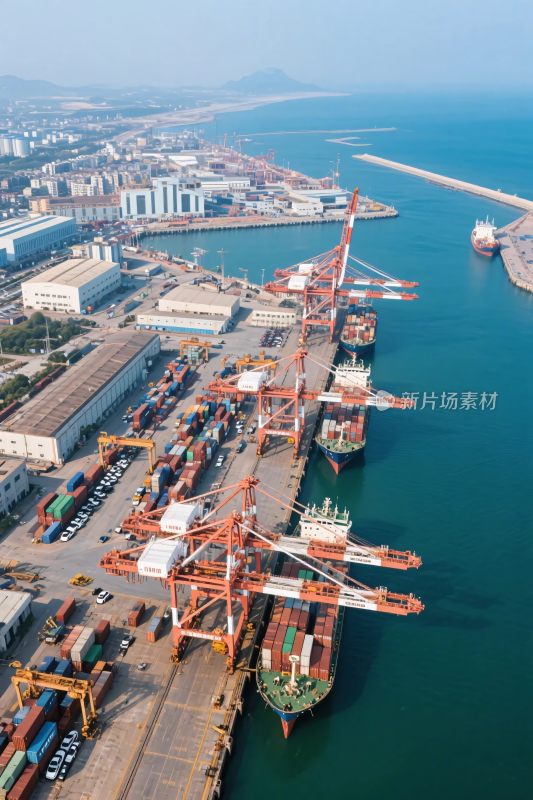 港口航拍景观图