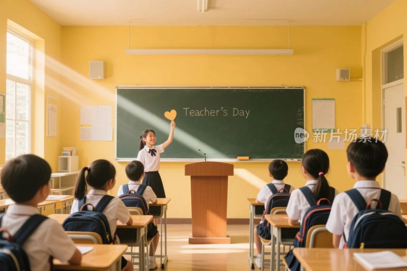 教师节课堂互动场景