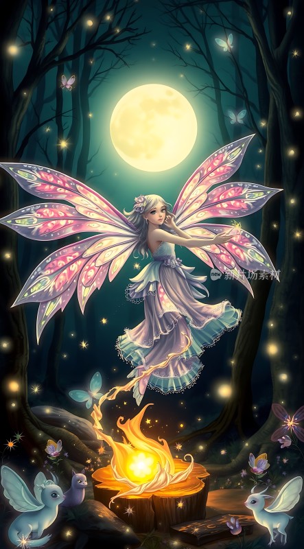 精灵之舞月光下的神秘森林
