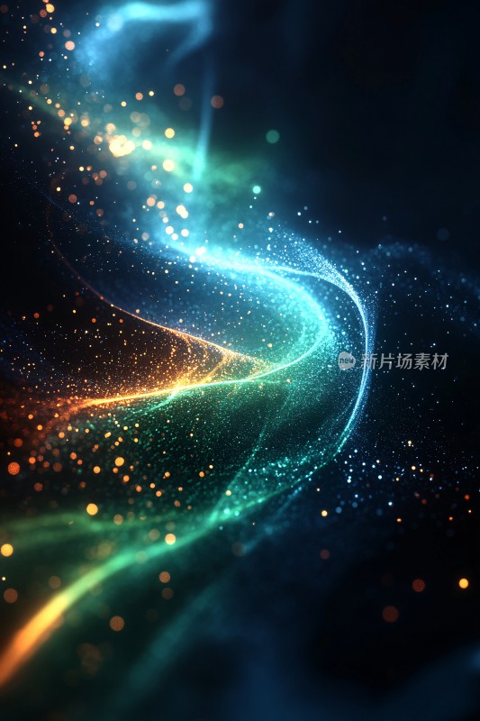 炫彩流动光线背景图