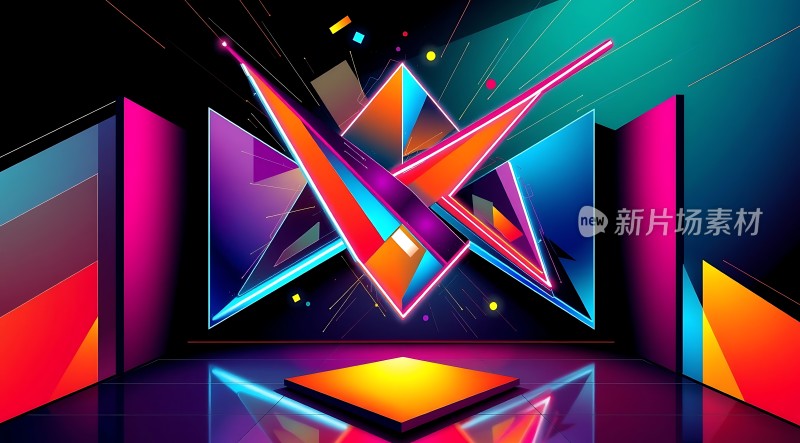 霓虹光影几何世界