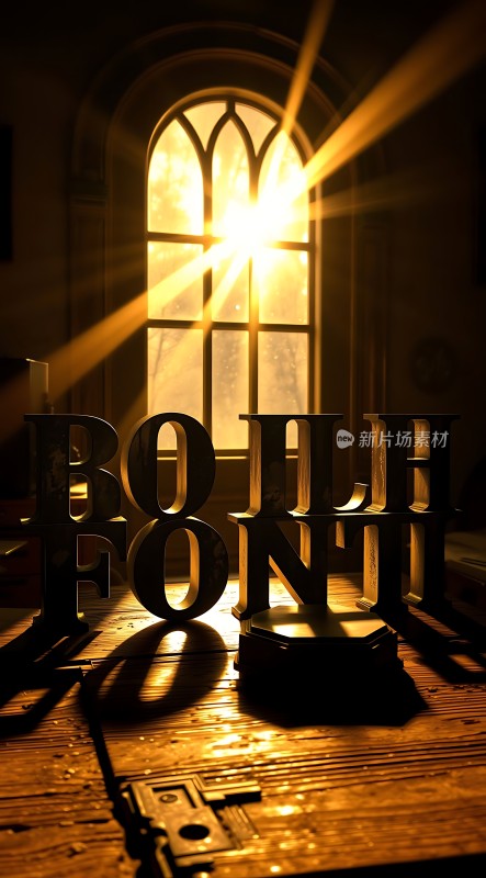 阳光下的字母艺术