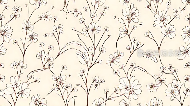 淡雅花卉图案