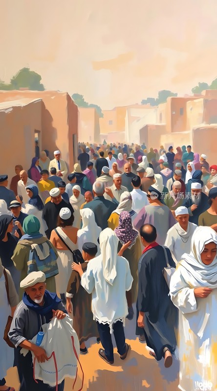 **集市上的喧嚣**