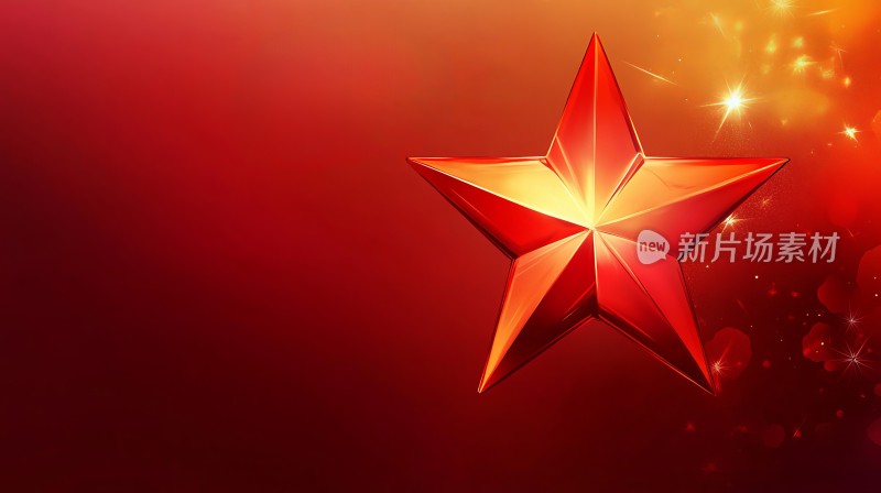 闪耀的红色五角星