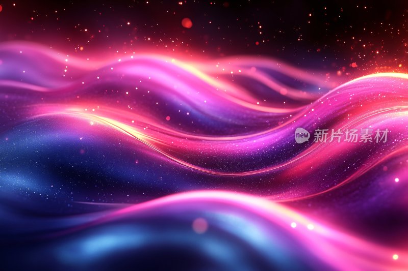 梦幻炫彩流动波浪背景