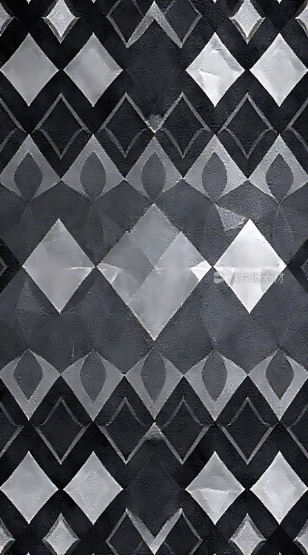 黑白菱形图案