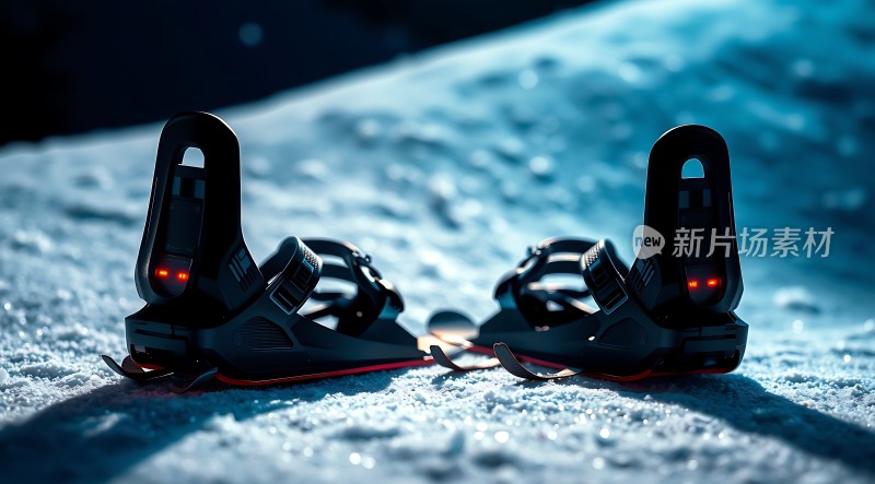 雪地上的滑雪板支架