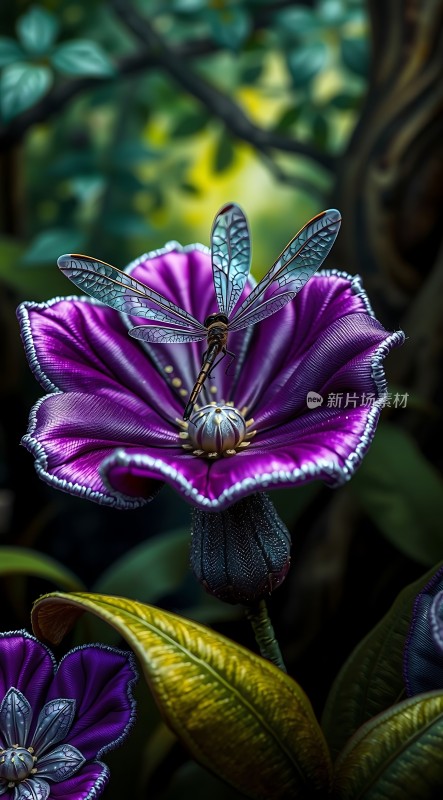 紫蝶轻舞花间梦