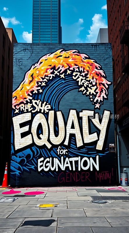性别平等墙绘艺术作品